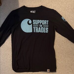 Carhartt Black and Blue Graphic Long Sleeve Tee